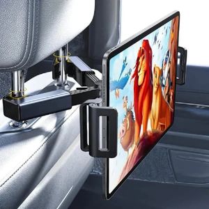 Cosco de teléfono del gancho de la cabeza del automóvil multifunción del automóvil Asiento trasero para la cuna del asiento trasero se puede ocultar Clips Headrest Tablet Mount