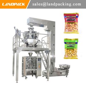 Machine multifonctionnelle d'emballage à flux vertical pour noix de cajou, peseuse multi-têtes, pesage de précision