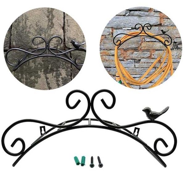 Support de tuyau de graden en fonte multifonction, support de style antique, supports d'oiseaux, bretelles de jardin, cintre d'arrosage décoratif 211112