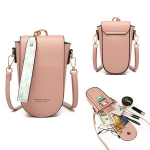 Multifonction téléphone portable sacs sac à main en cuir porte-carte multi-cartes portefeuille sacs femmes mode bandoulière femme Mini sac à bandoulière