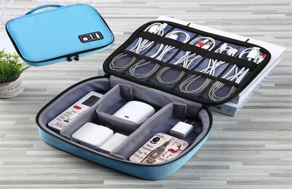 Sac de stockage numérique multifonction USB Data Cable Elecphone Wire Styl Power Bank Organisateur Portable Travel Kit Case Pouche 2111027412217