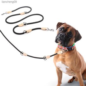 Multifonction Double Laisse P Chaîne Collier Deux Laisses De Chien En Nylon Réglable Long Dog Training Leads Attached Dog Rope Pet Supplies L230620