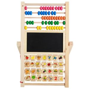 Tablero de dibujo multifunción, conocimiento, ábaco cognitivo, madera Montessori, juguetes educativos para contar matemáticas para niños, regalo 240124