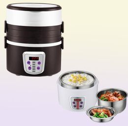 Cita inteligente de la olla de arroz de arroz multifunción 3 capas Mini acero inoxidable Calefacción de calefacción Vapor de lonchas de cocinero 220V 28207405