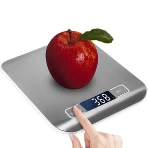 Báscula Digital electrónica multifunción para cocina, pantalla LCD, herramientas de medición de equilibrio de peso para el hogar, resistentes al agua, de alta precisión, 10kg