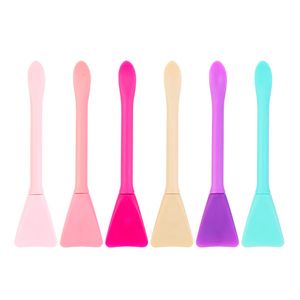 Multifonction Fasial Rurring Brush Double-end Masque en silicone doux Brosse de maquillage Cosmetics Facile à nettoyer