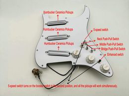 Micros à guitare multifonction Pickguard Humbucker Hot Track SSS Guitar Câteur de câblage Pots Push-Pull