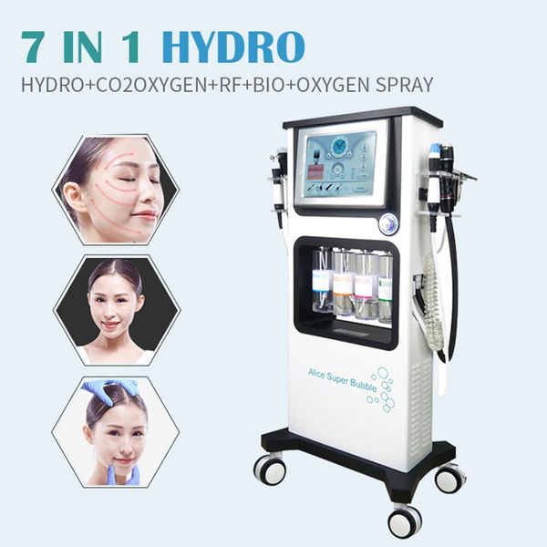 Multifonction hydra dermabrasion hydra aqua peel soins de la peau rajeunissement nettoyage en profondeur hydra spa machine pour salon