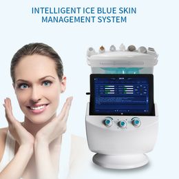 Multifunctionele Hydra Microdermabrasie Machine Smart Ice Blue Ultrasone RF Aqua Huid Diepe Schoonmakende Dermabrasion Hydro met huidanalysesysteem