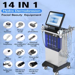 Multifonction Hydra Skin Serrer Machine Microdermabrasion Radio Freqency Thérapie par ultrasons Supprimer les rides SPA Équipement