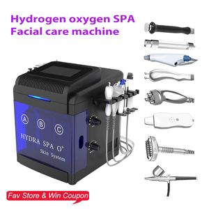 Multifonction hydro dermabrasion peel équipement de soins de la peau du visage micro laveur machines rf visage beauté massage