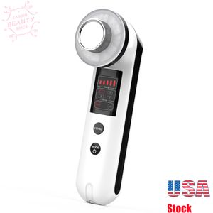 Multifunctionele LED Photon Therapie Schoonheidsapparatuur Draai de huid Opheffende Whitening Anti-Aging Acne Ultrasone Vibratie Gezichtsmassager