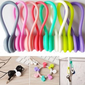 Magnétique Casque Écouteur Cordon Enrouleur Wrap Mignon Multifonction Aimant USB Câble Titulaire Organisateur Clips Ménage Outils