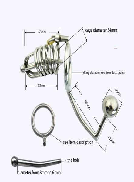 Serrure multifonction avec crochet anal, anneau de pénis, serrure, ceinture, anneau pénien, jouet sexuel anal, jeu pour adultes 1969823