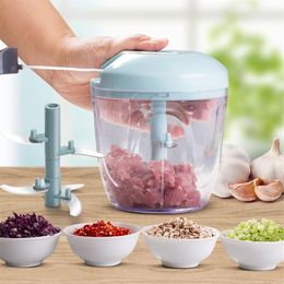 Picadora de carne multifunción, trituradora de frutas y verduras de alta velocidad, trituradora de carne Manual, cortador, Gadgets de cocina 264D