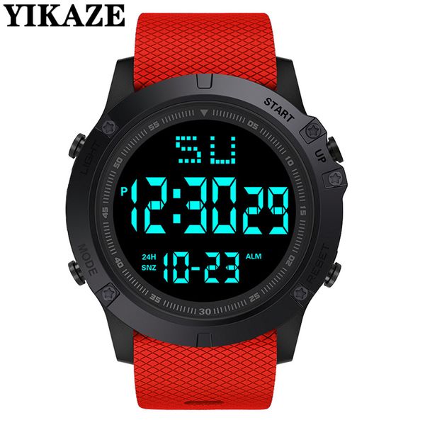 Reloj militar multifunción para hombre, reloj deportivo para hombre, correa de silicona resistente al agua, relojes digitales LED, reloj despertador, reloj Masculino