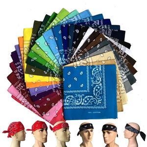 Multifunction Paisley Bandana Headscarf Cashew Handkerchiefs Flower Scarf Hip Hop Cotton Headband Square Handkerchief For Women Men