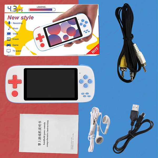 Lecteur de jeu rétro multifonction Console de jeu portable à écran HD de 4,3 pouces avec carte de jeu mémoire 8G pouvant stocker 6800 jeux Mini lecteurs de jeux vidéo portables Dropshipping