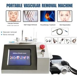 Équipement RF multifonction Vasculaire 980nm Diode Laser Nail Fungus 6 en 1 Traitement sûr et sans cicatrice 60W Machine de physiothérapie Factory Outlet