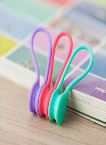 Organisateur de câbles magnétiques en Silicone multifonction, Clip de cordon de clé de téléphone, Clips d'écouteurs USB, support de stockage de ligne de données OOD55557970741