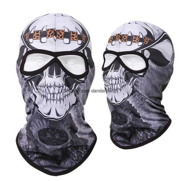 Crâne multifonctionnel Masque complet Halloween Ghost Evil masques Sports de plein air Chaud Ski Caps Cyclisme Moto chapeau Écharpe costumes de fête cosplay prop