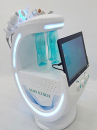 Multifonction Smart Ice Blue ultrasons RF 7 en 1 Aqua facial Jet peel Hydrogen HydraFacial équipement de peeling avec analyse de la peau9962815