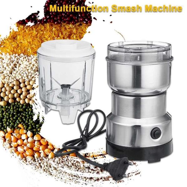 Multifonction Smash Machine Broyeur Ménage Vitesse Électrique Grain 2-En-1 Noix Haricots Épices Portable Blender Juicer Outil