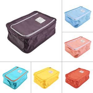 Sac de rangement multifonction Portable étanche voyage fermeture éclair chaussure maquillage tissu organisateur