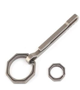 Multifunctionele Titanium Ti clip multifunctionele gesp sleutelhanger wandeling riem flesopener sleutel sleutelhanger kamp Tool2051846