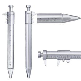 Multifunctionele Vernier remklauw balpen roller balpen met liniaal meten tool briefpapier ingenieur business cadeau KDJK2106