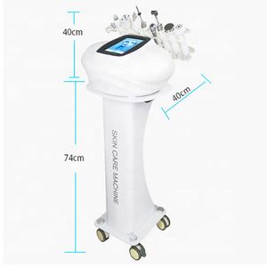 Draagbaar hydro-dermabrasie-apparaat: trillingen, echografie, RF, zuurstof, microstromen voor facelift, verjonging en reiniging