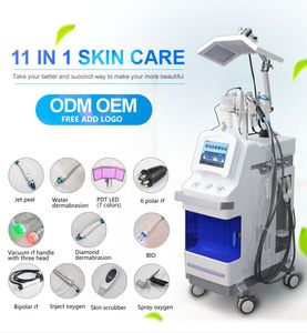 Type vertical 11 en 1 Oxygen Jet Peel nettoyage en profondeur Diamond Hydrodermabrasion Hydro Facial Microdermabrasion aqua peel machine injection haute pression