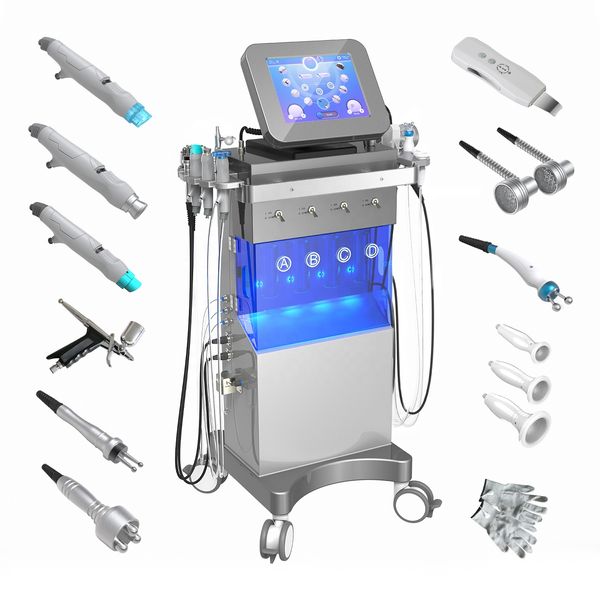 Multifunctiona 11 en 1 Microdermabrasion Oxygen Jet Peel Agua Facial Cuidado de la piel Super Bubble Hydro Dermabrasion Machine Tratamiento de limpieza de cabeza negra