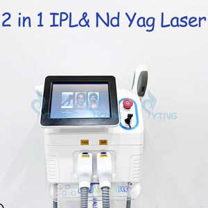 Opt IPL Herenverwijdering Lasermachine Multifunctionele Q -schakelaar ND YAG Tattoo Verwijdering 2 in 1