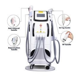 Multifunctionele 4 IN 1 tatoeageverwijdering ipl huidverjongingsmachine ipl laser ontharingsmachine 4 handgrepen elight opt ipl Laser q geschakelde nd yag lasermachine