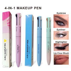 Multifunctionele 4 in1 Make-up Pen Wenkbrauwpotlood Waterdicht Blijvend Gemakkelijk Ware Eyeliner Niet bloeiend Kleurvast Natuurlijke cosmetische pen