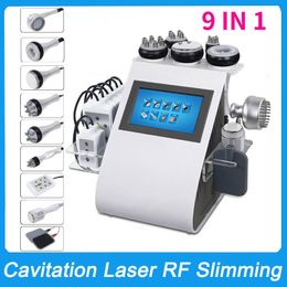 Multifunctionele 9in1 Afslankmachine 40K Cavitatie RF-vacuümlaser MES Koudetherapie Fotonlicht Huidverjonging Lichaamsvorming Beeldhouwen Aanscherping Facelift