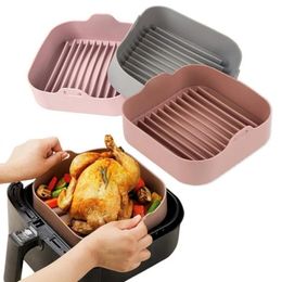 Pot de silicona de aire de aire multifuncional REUSABLE REUSABLE Padena de vapor antiadherente Bandeja para horno de horno para accesorios de cocina Redonda TH39A