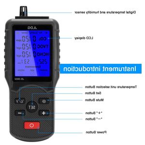 FreeShipping Multifunctionele Luchtkwaliteit Tester CO2 TVOC Meter Temperatuur Vochtigheid Meetapparaat Kooldioxide Monitor Met LCD Sc Kauk