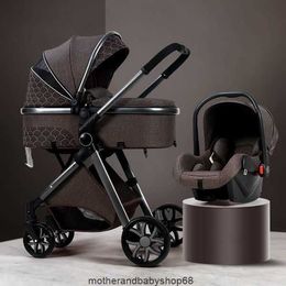 Multifonctionnel bébé 3 en 1 est livré avec siège auto nouveau-né pliable poussette système de voyage luxe infantile chariot poussette01