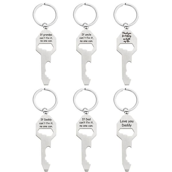 Porte-clés ouvre-bouteille multifonctionnel, pendentif, tournevis, clé, cadeau de fête des pères, de noël