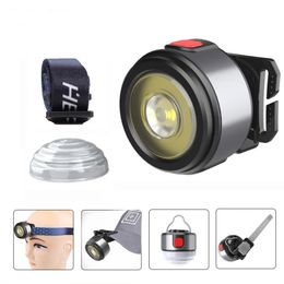 Multifunctionele heldere koplamp met magneethaak camping lamp dop cliplamp werklamp fietslamp werk licht Mini 800mAh cob led spotlight