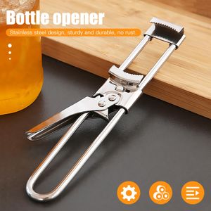 Multifunctionele blikopener bierflesopener verstelbare roestvrijstalen handmatige jar master opener grijper keukenbenodigdheden