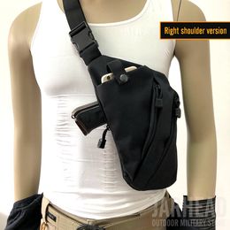 Multifunctionele verborgen tactische opslagpistool tas holster heren links rechter nylon schoudertas anti-diefstal tas borst jacht