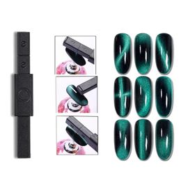 Conception de ongles de bricolage multifonctionnel double tête rose rose nagnétique cat gèle cotonnet ongle art ongle magnét outils pour les ongles pour ongles