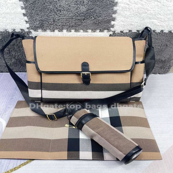 Sac à langer multifonctionnel sec de luxe fourre-tout pour bébé infantile simple empileurs de couches classiques noir gris mère sac à langer vacances imperméable