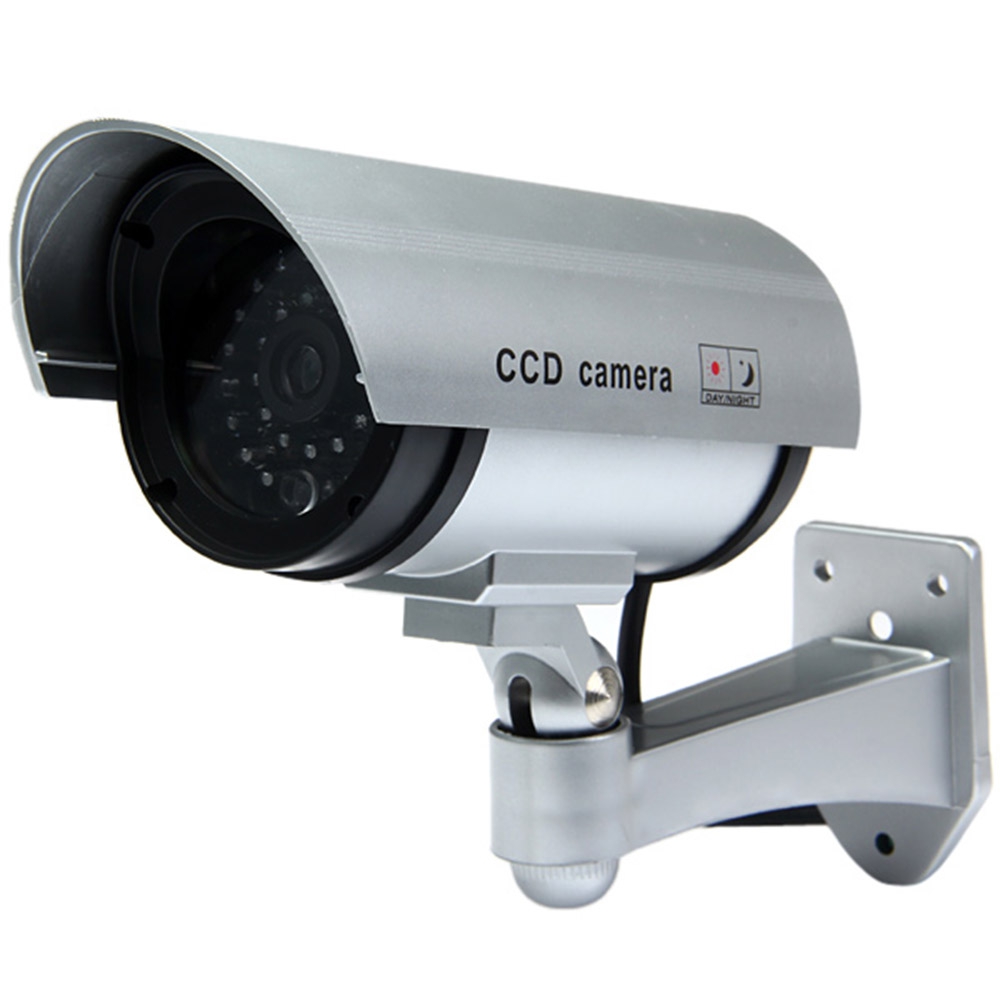 Caméra de sécurité CCTV factice multifonctionnelle CCD IR avec lumière clignotante LED rouge pour la Surveillance intérieure/extérieure