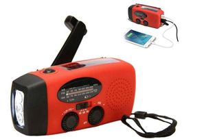 Radio d'urgence multifonctionnelle Radio météo auto-alimentée et rechargeable à remontage solaire avec lampe de poche 3 LED et Power BankZZ