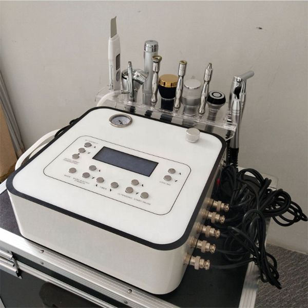 Máquina de belleza de mesoterapia facial multifuncional Microdermoabrasión de diamante Peeling Mesoterapia sin aguja RF Vacío Estiramiento facial Cuidado de la piel Eliminación de arrugas