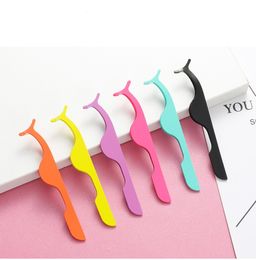 Multifunctionele valse wimper Cruller Roestvrije pincet Auxiliary Eye Lash Applicator Clip Make -up Tools